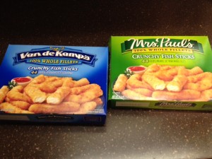 Notice anything about these two brands of fish sticks?  It may be the secret to dominating your industry!