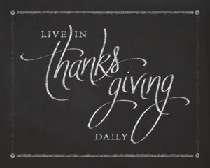 365 days of Thanksgiving…